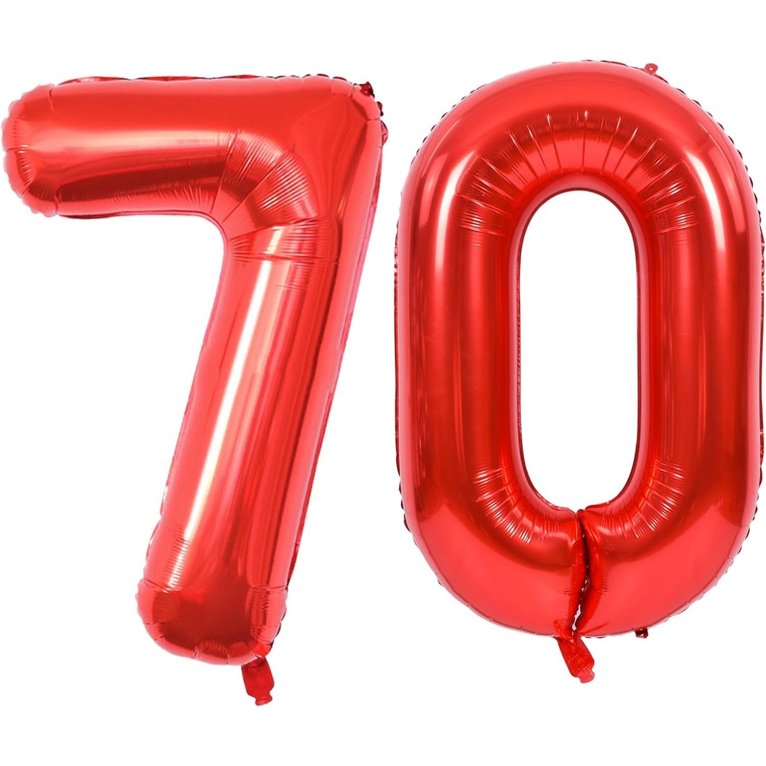 Balon din Folie Metalizata Flippy, Figurina Cifra, Tema Aniversare 100 cm, Ambalaj Individual, Pai inclus, Umflare cu Aer sau Heliu, Rosu, Cifra 0-7