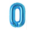 Balon din folie metalizata, Balon aniversar, 40 cm, Albastru, Cifra 0-0