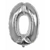 Balon din folie metalizata, Balon aniversar, 40 cm, Silver, Cifra 0-0