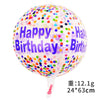 Balon din folie metalizata, Balon aniversar 4D, Model Happy Birthday, 63x24 cm, Mov-multicolor-0