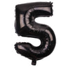 Balon din folie metalizata, Balon aniversar, 80 cm, Negru, Cifra 5-0