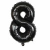 Balon din folie metalizata, Balon aniversar, 80 cm, Negru, Cifra 8-0