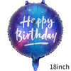 Balon din folie metalizata, Balon aniversar, Model Happy Birthday 10, 45 cm, Multicolor-0