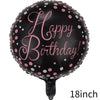 Balon din folie metalizata, Balon aniversar, Model Happy Birthday 2, 45 cm, Multicolor-0
