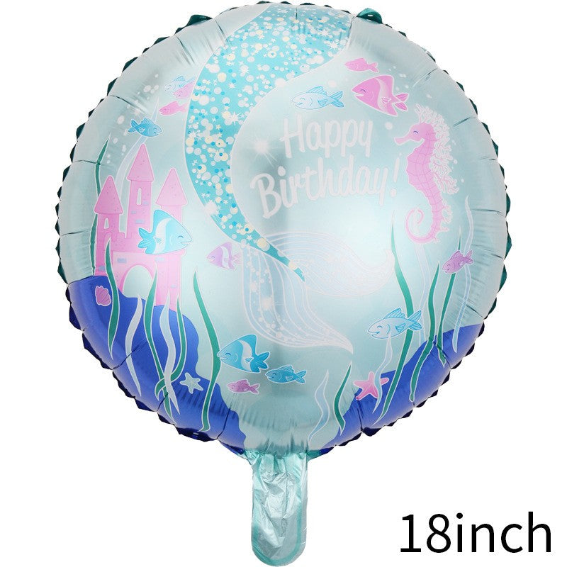 Balon din folie metalizata, Balon aniversar, Model Happy Birthday 8, 45 cm, Multicolor-0