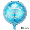 Balon din folie metalizata, Balon aniversar, Model Happy Birthday Prince, 45 cm, Multicolor-0