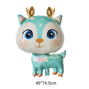 Balon din folie metalizata Figurine Cerb, Model Albastru, 49x74.5cm-0