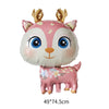 Balon din folie metalizata Figurine Cerb, Model Roz, 49x74.5cm-0