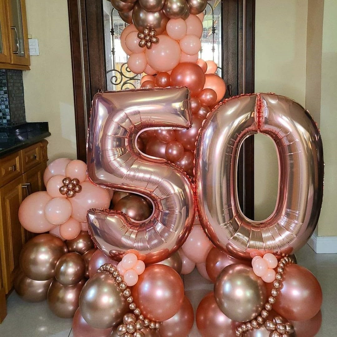 Balon din Folie Metalizata Flippy, Figurina Cifra, Tema Aniversare 100 cm, Ambalaj Individual, Pai inclus, Umflare cu Aer sau Heliu, Coral, Rose, Cifra 0-2