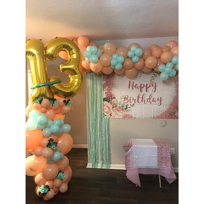 Balon din Folie Metalizata Flippy, Figurina Cifra, Tema Aniversare 100 cm, Ambalaj Individual, Pai inclus, Umflare cu Aer sau Heliu, Auriu, Cifra 1-8