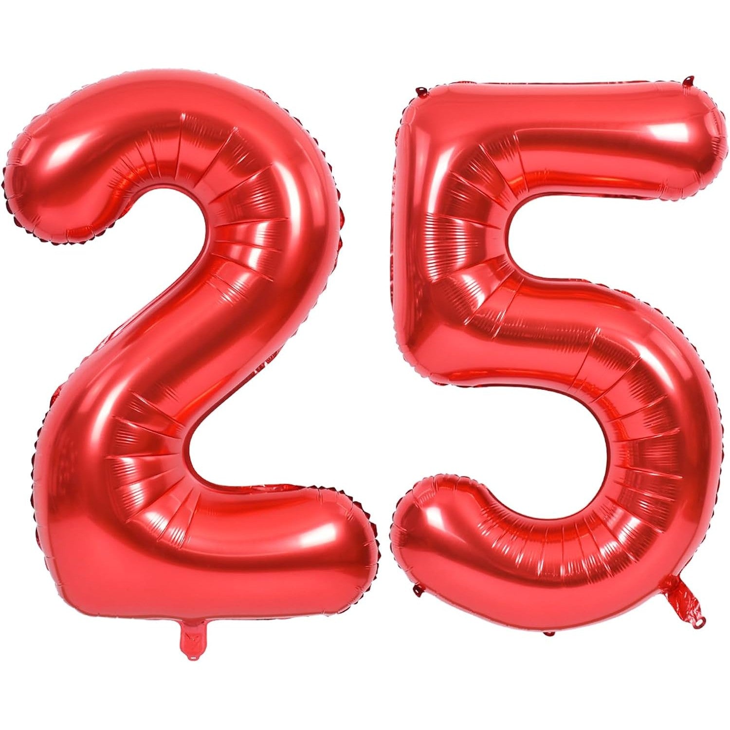 Balon din Folie Metalizata Flippy, Figurina Cifra, Tema Aniversare 80 cm, Ambalaj Individual, Pai inclus, Umflare cu Aer sau Heliu, Rosu, Cifra 5-5
