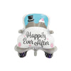 Balon din Folie Metalizata, Flippy, Figurina Masina, Model Nunta Happily Ever After, Tema Nunta, 60 x 63 cm, Ambalaj Individual, Pai Inclus, Umflare cu Aer sau Heliu, Alb-0