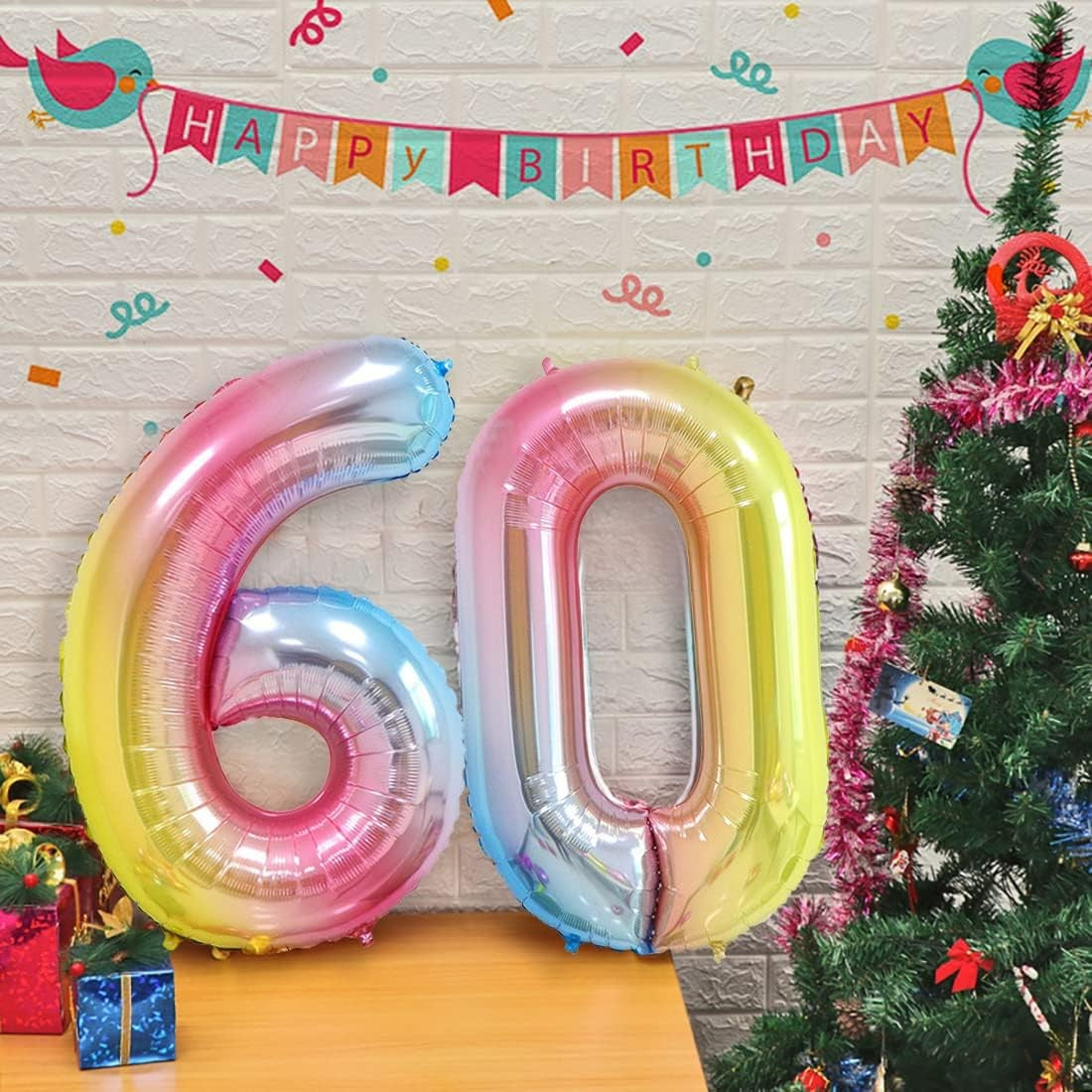 Balon din Folie Metalizata Gradient Flippy, Figurina Cifra, Tema Aniversare 100 cm, Ambalaj Individual, Pai inclus, Umflare cu Aer sau Heliu, Multicolor, Cifra 0-1