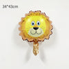 Balon din folie metalizata Mini Figurine Animăluțe, Model Leu, 34x43cm, Multicolor-0