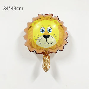 Balon din folie metalizata Mini Figurine Animăluțe, Model Leu, 34x43cm, Multicolor-0