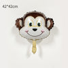Balon din folie metalizata Mini Figurine Animăluțe, Model Maimuțică, 42x42cm, Multicolor-0