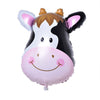Balon din folie metalizata Mini Figurine Animăluțe, Model Văcuță, 45x40cm, Multicolor-0