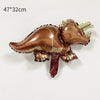 Balon din folie metalizata Mini Figurine Dinozaur, Model Triceratops, 47x32cm, Multicolor-0