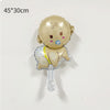 Balon din folie metalizata Mini Figurine, Model Bebeluș băiețel, 45x25cm, Multicolor-0