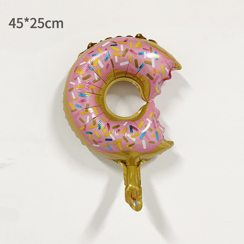 Balon din folie metalizata Mini Figurine, Model Gogoasa, 45x25cm, Multicolor-0