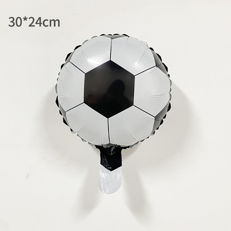 Balon din folie metalizata Mini Figurine, Model Minge de fotbal, 30x24cm, Multicolor-0