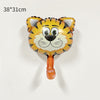 Balon din folie metalizata Mini Figurine Animăluțe, Model Tigru, 38x31cm, Multicolor-0