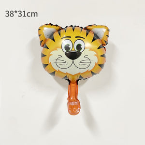 Balon din folie metalizata Mini Figurine Animăluțe, Model Tigru, 38x31cm, Multicolor-0