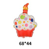 Balon din folie metalizata model 2, Balon aniversar, Model Prăjitură cu lumânare, 68x44 cm, Multicolor-0