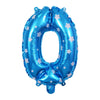 Balon din folie metalizata model cu inimioare, Balon aniversar, Cifra 0, 80 cm, Albastru-0