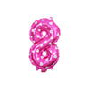 Balon din folie metalizata model cu inimioare, Balon aniversar, Cifra 8, 80 cm, Roz-0