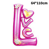 Balon din folie metalizată, Model LOVE, 110x64cm, Mov-0