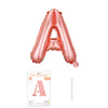 Balon din folie metalizata, Flippy, model Rose Gold, Balon aniversar, Litera A, 40 cm, Roz-0