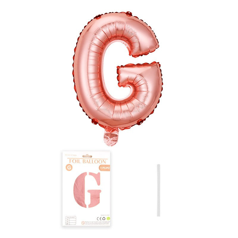 Balon din folie metalizata, Flippy, model Rose Gold, Balon aniversar, Litera G, 40 cm, Roz-0