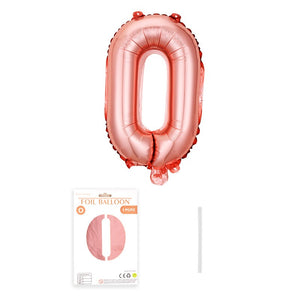 Balon din folie metalizata model Rose Gold, Balon aniversar, Litera O, 40 cm, Roz-0