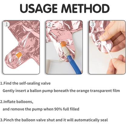 Balon din Folie Metalizata Flippy, Figurina Cifra, Tema Aniversare 100 cm, Ambalaj Individual, Pai inclus, Umflare cu Aer sau Heliu, Coral, Rose, Cifra 4-1