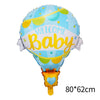 Balon din folie metalizata Welcome Baby, Model băiat, 80x62cm, Albastru-0