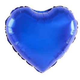 Balon folie inima, 40 cm, albastru-0