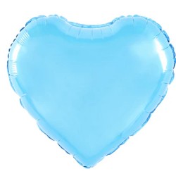 Balon folie inima, 40 cm, bleu-0