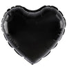 Balon folie inima, 40 cm, negru-0