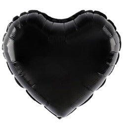 Balon folie inima, 40 cm, negru-0