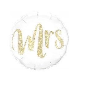 Balon folie MRS alb de 18 inch-0