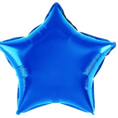 Balon folie stea, 40 cm, albastru-0