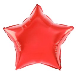 Balon folie stea, 40 cm, rosu-0