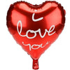 Balon din Folie Metalizata, Flippy, Figurina Inima, Model I Love You Scris de Mana, Tema Ziua Indragostitilor, 45 cm, Ambalaj Individual, Pai Inclus, Umflare cu Aer sau Heliu, Rosu-0
