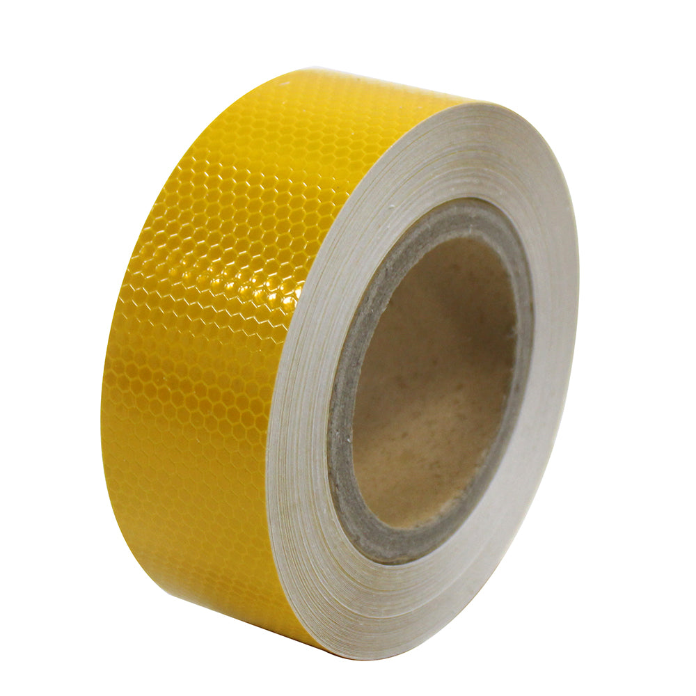 Banda reflectorizanta adeziva tip fagure - GALBENA (rola 5cm x 25m)-0