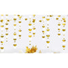 Banner cu Inimioare Atarnate, Flippy, Dimensiune 4 m, Rola de Ata Inclusa, Tematica Iubire, Alb Auriu-0