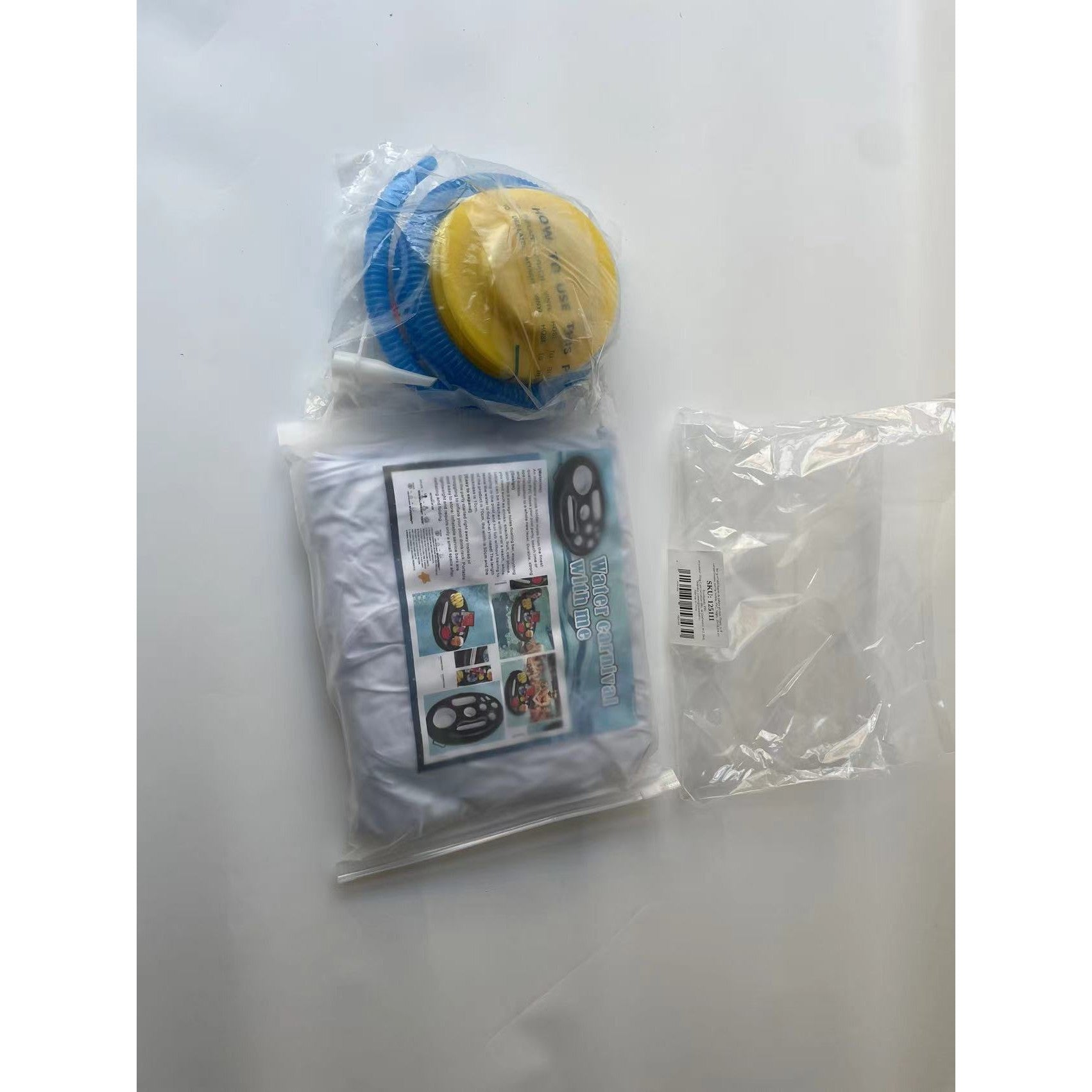 Bar gonflabil/Suport de pahare plutitor, Flippy, cu 9 compartimente, pompa inclusa, PVC, Negru, 25x18,5x4 cm-5