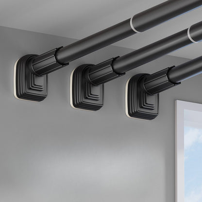 Bara Telescopica Multifunctionala, Flippy, din Otel Inoxidabil si ABS, Utilizare Universala, Extensie 185 - 205 cm, Fara Perforare Perete, Gri-5