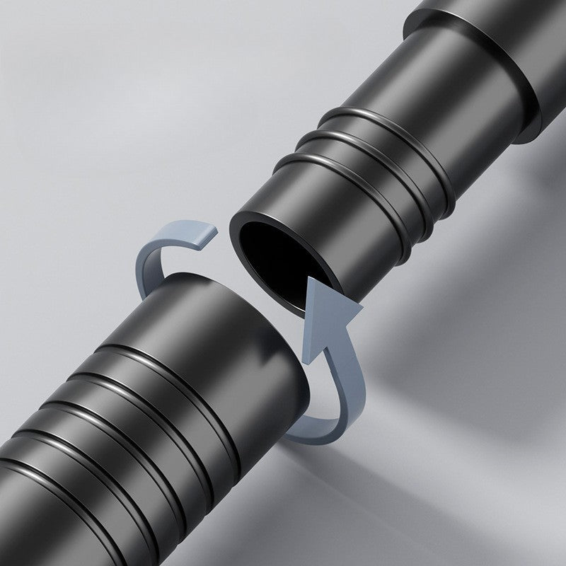 Bara Telescopica Multifunctionala, Flippy, din Otel Inoxidabil si ABS, Utilizare Universala, Extensie 185 - 205 cm, Fara Perforare Perete, Negru-5