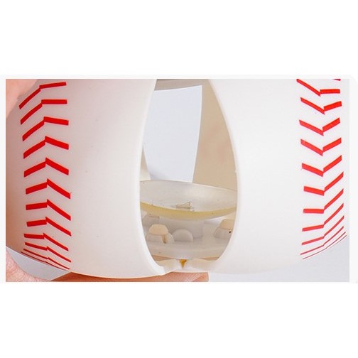 Minge UFO baseball Flippy cu deformare, diametru 8 cm, 3 ani +, lumini LED interactiva, minge magică OZN zburator, minge zburătoare, Alb-2